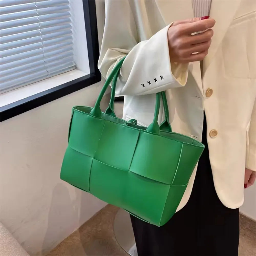 KissICON Handbags 2022 Leather Woven Tote – Bags Designer Solid