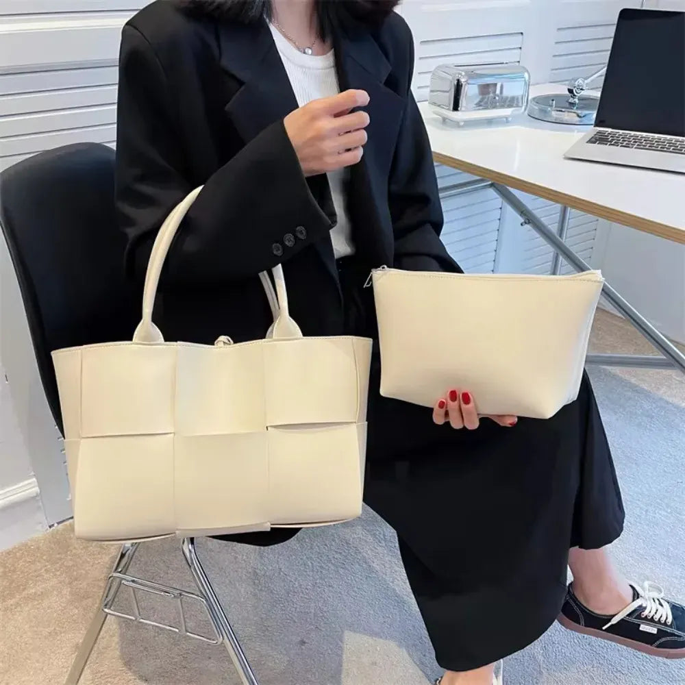 KissICON Handbags 2022 Leather Woven Tote – Bags Designer Solid