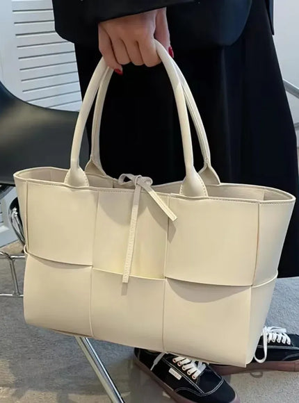 KissICON Handbags 2022 Leather Woven Tote – Bags Designer Solid