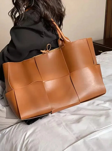 KissICON Handbags 2022 Leather Woven Tote – Bags Designer Solid