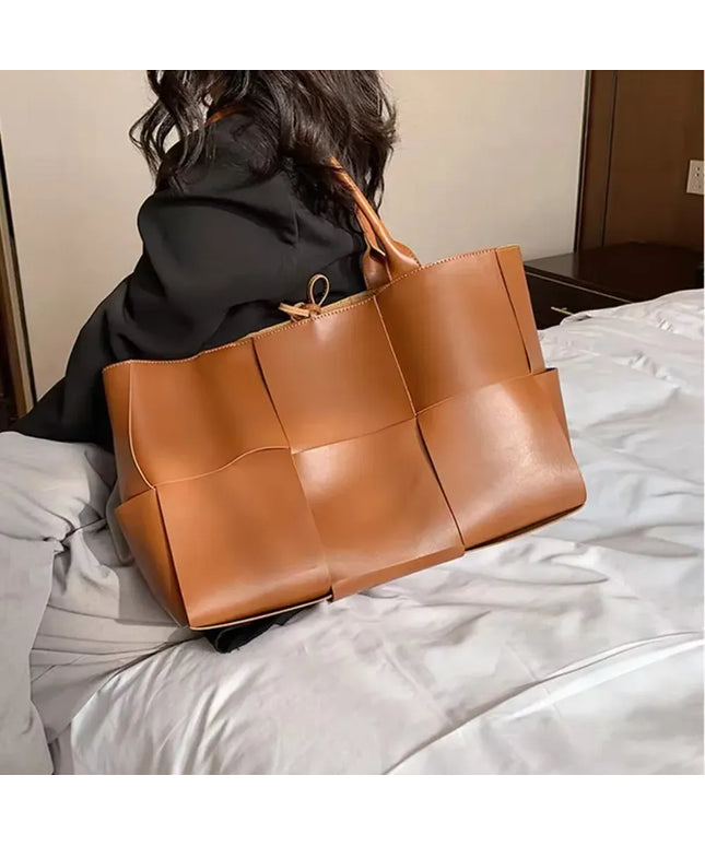 KissICON Handbags 2022 Leather Woven Tote – Bags Designer Solid