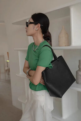 KissICON Handbags Hand Designer Leather Small Tote