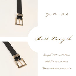 jkthpu-45 Handmade Light Luxury Gold Buckle Womens Versatile Fashion Belt