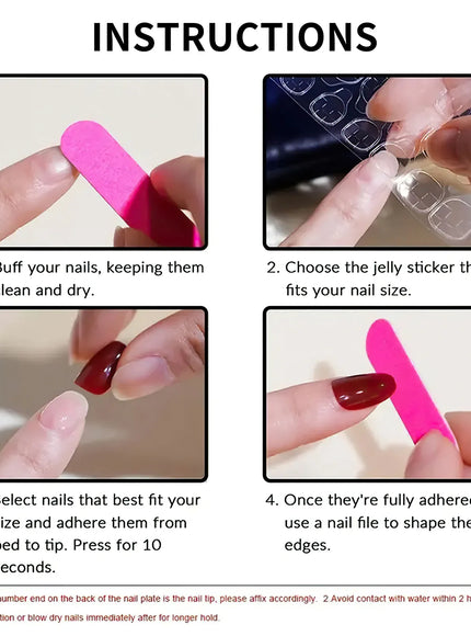 KissICON Handmade Press On Nails Full Glitter False Nails