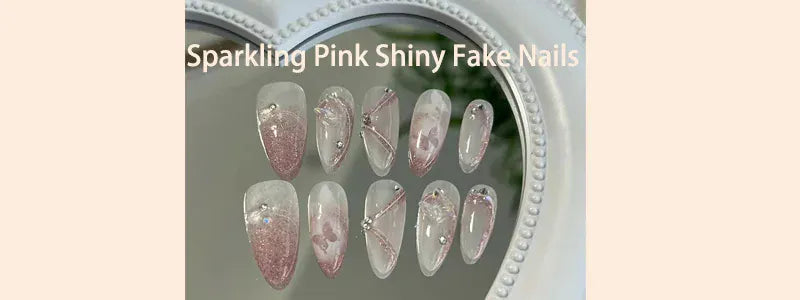 KissICON 💋 Handmade Purple Butterfly Press On Nails -