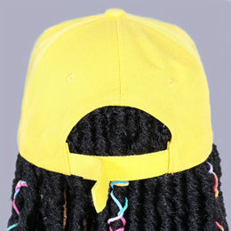KissICON Hat Wigs 12in Dreadlock Black Cap