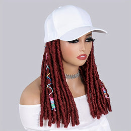KissICON Hat Wigs 12in Dreadlock Black Cap