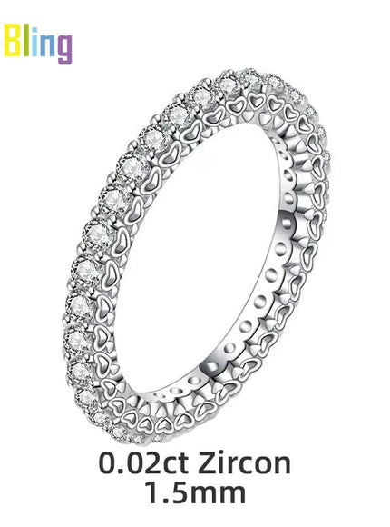 KissICON Heart Shaped / CHINA / 5 So-bling S925 Sterling Silver Ring – Zirconia Shine