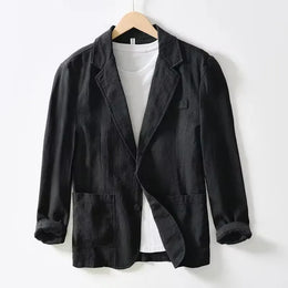 KissICON Hei / XXXL Lightweight 100 Cotton Mens Summer Business Blazer