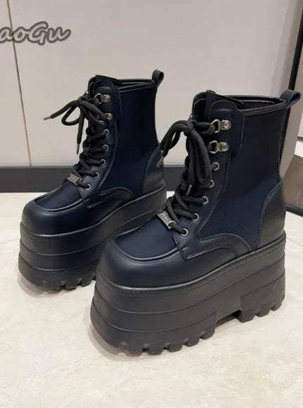 KissICON Height Increasing Super High Heeled Women's Boots Thick