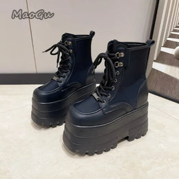 KissICON Height Increasing Super High Heeled Women's Boots Thick