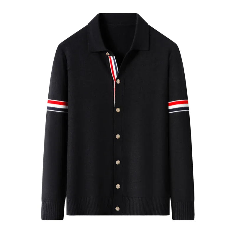 KissICON heise / L KoreanStyle Stripe Knit Jacket HighQuality Mens Fashion
