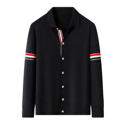 KissICON heise / L KoreanStyle Stripe Knit Jacket HighQuality Mens Fashion