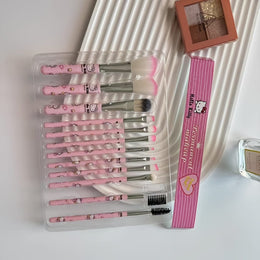 KissICON Hello Kitty 12 Hello Kitty 12pc Makeup Brush Set – Cute Soft Sensitive