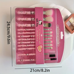 KissICON Hello Kitty 12 Hello Kitty 12pc Makeup Brush Set – Cute Soft Sensitive