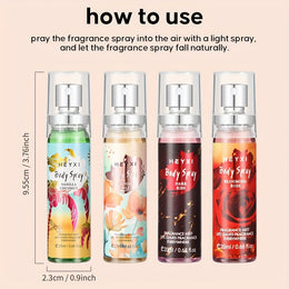 KissICON Heyxi 4 Floral Body Sprays Longlasting