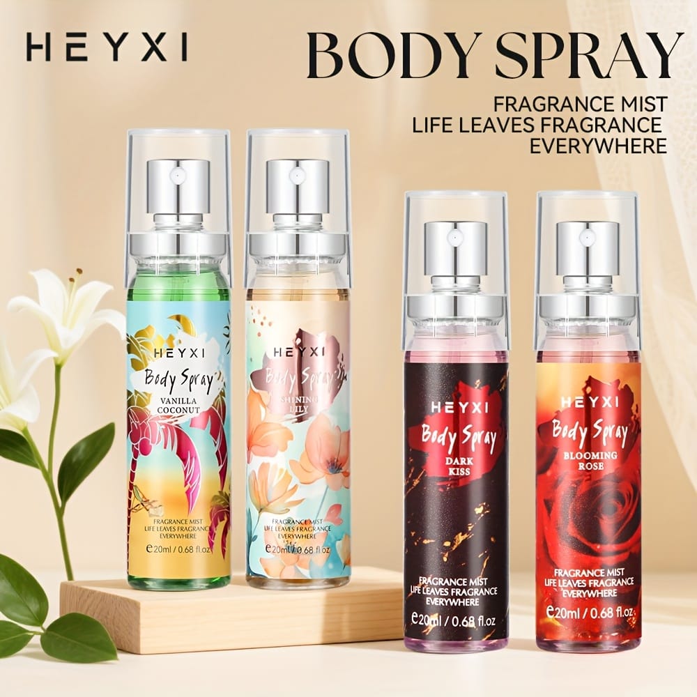 KissICON Heyxi 4 Floral Body Sprays Longlasting