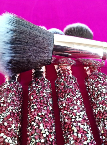 KissICON high-end golden / 10 Golden makeup brushes + 1 brush bag + 3 powder puffs Golden Diamond 14pc Makeup Brush Set – Puffs