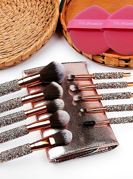 KissICON High-end Golden Golden Handmade Makeup Brush Set – Gifts Her