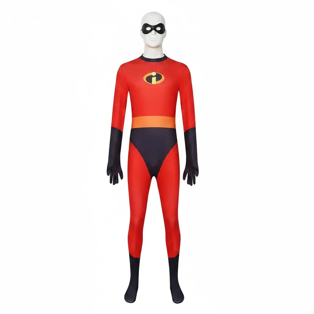 KissICON High Quality Mr Mrs Incredibles Cosplay Elastigirl  Family Adult  Suit Jumpsuit Bodysuit Halloween Costumes Women