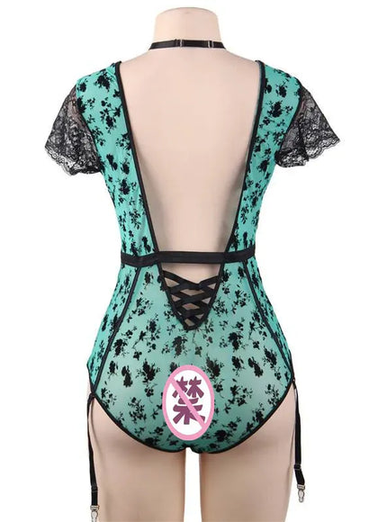 KissICON High Quality Plus Size Big Size  Women Sexy bodysuit onesies Teddies Jumpsuit from M-5XL