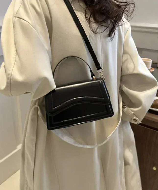 Dropshipman High Quality PU Leather Handbag Purse Women's Bag Solid Color Shoulder Crossbody Bags Lady Messenger Small Tote for Women Girls