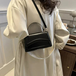 Dropshipman High Quality PU Leather Handbag Purse Women's Bag Solid Color Shoulder Crossbody Bags Lady Messenger Small Tote for Women Girls