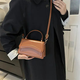 Dropshipman High Quality PU Leather Handbag Purse Women's Bag Solid Color Shoulder Crossbody Bags Lady Messenger Small Tote for Women Girls