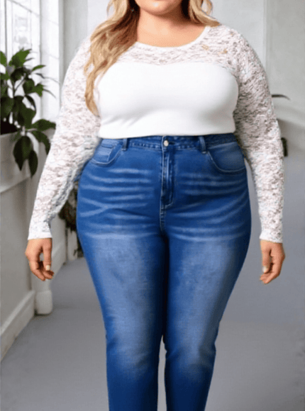 KissICON High-Waisted Dark Wash Denim Jeans