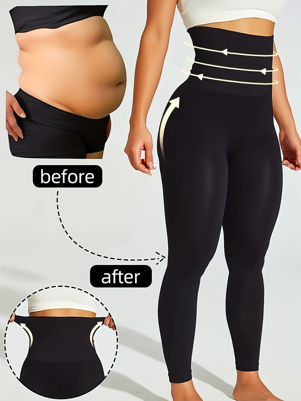 KissICON Shapewear High-Waisted Tummy Control Butt Lift Shapewear Shorts