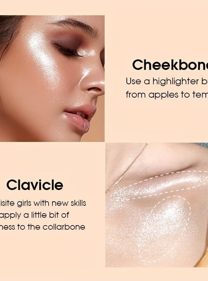 KissICON Highlight Powder Shine Bright Waterproof Champagne Contour Highlight