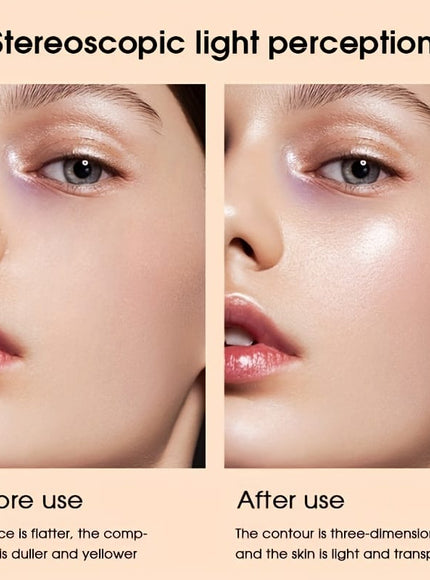 KissICON Highlight Powder Shine Bright Waterproof Champagne Contour Highlight