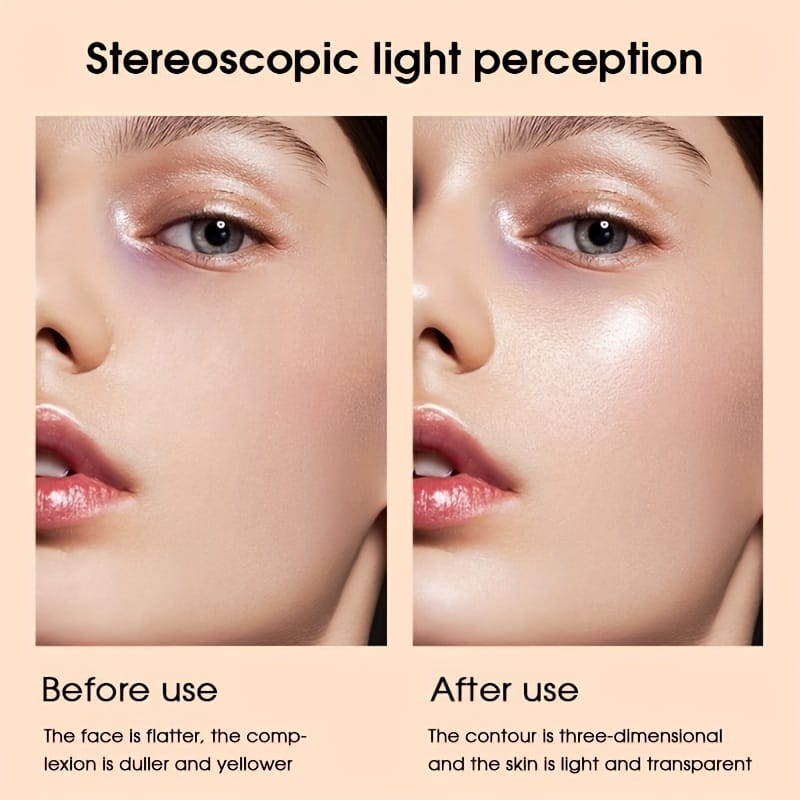 KissICON Highlight Powder Shine Bright Waterproof Champagne Contour Highlight