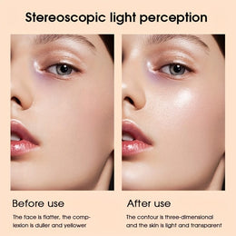 KissICON Highlight Powder Shine Bright Waterproof Champagne Contour Highlight