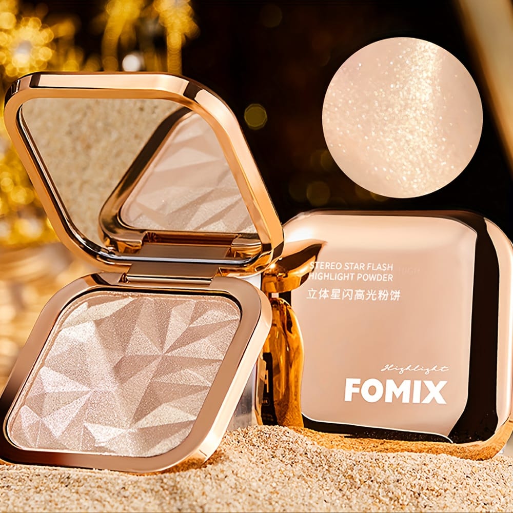 KissICON Highlight Powder Shine Bright Waterproof Champagne Contour Highlight