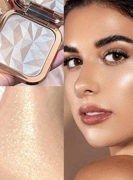 KissICON Highlight Powder Shine Bright Waterproof Champagne Contour Highlight
