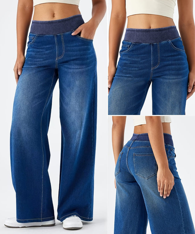 jkthpu-45 HighWaist Stretch Denim Straight Jeans