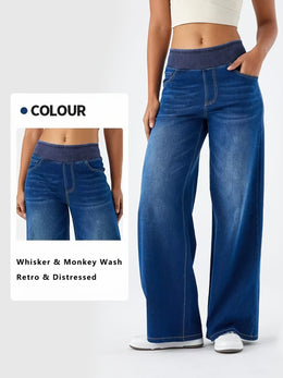 jkthpu-45 HighWaist Stretch Denim Straight Jeans