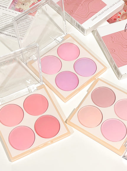 jkthpu-45 💋 HISYI 4-Color Blush Palette - Buildable Matte