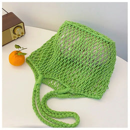 KissICON Hollow Inner Pocket Cotton Rope Seaside Beach