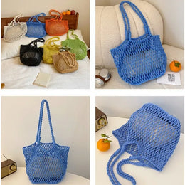 KissICON Hollow Inner Pocket Cotton Rope Seaside Beach