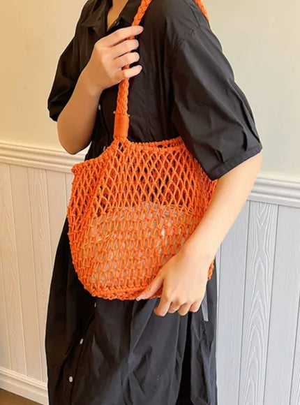 KissICON Hollow Inner Pocket Cotton Rope Seaside Beach