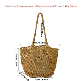 KissICON Hollow Inner Pocket Cotton Rope Seaside Beach