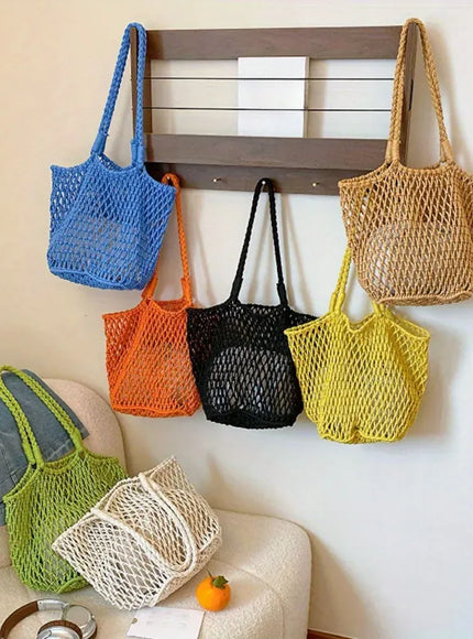 KissICON Hollow Inner Pocket Cotton Rope Seaside Beach