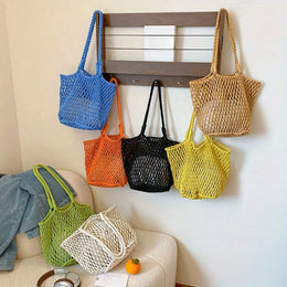 KissICON Hollow Inner Pocket Cotton Rope Seaside Beach