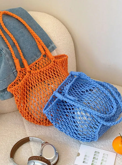 KissICON Hollow Inner Pocket Cotton Rope Seaside Beach