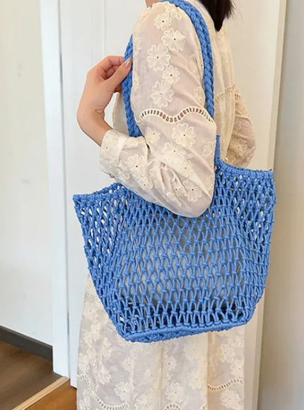 KissICON Hollow Inner Pocket Cotton Rope Seaside Beach