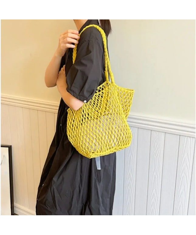 KissICON Hollow Inner Pocket Cotton Rope Seaside Beach
