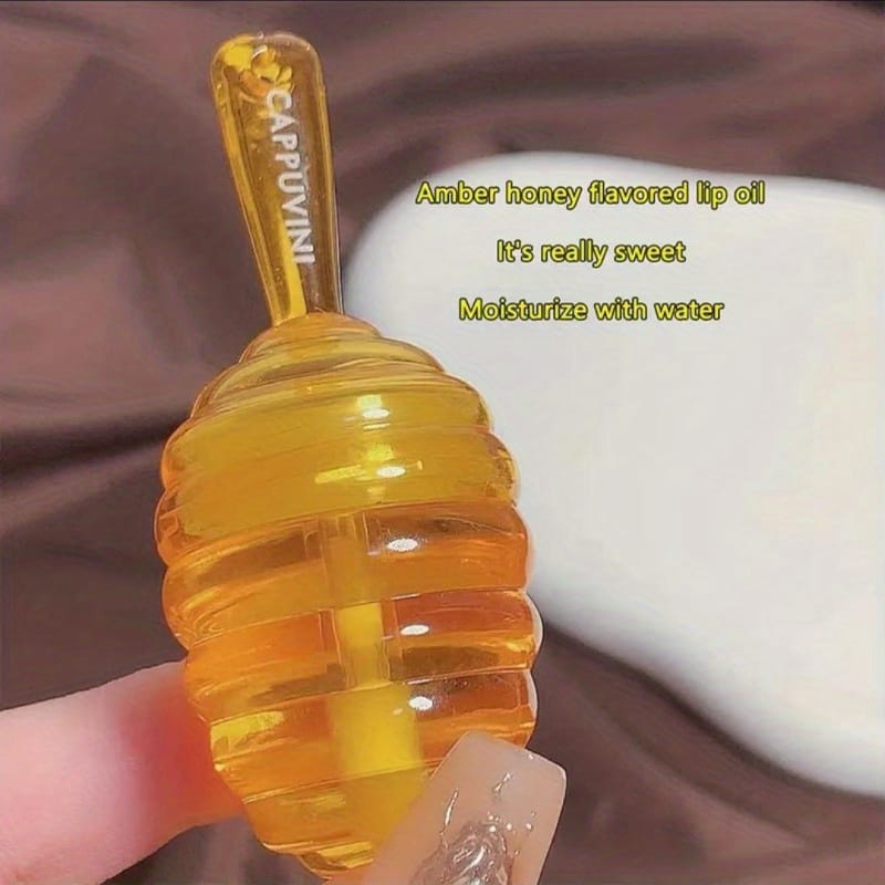 KissICON Honey Flavor KissIcon Honey Jar Lip Oil Peach Flavor -