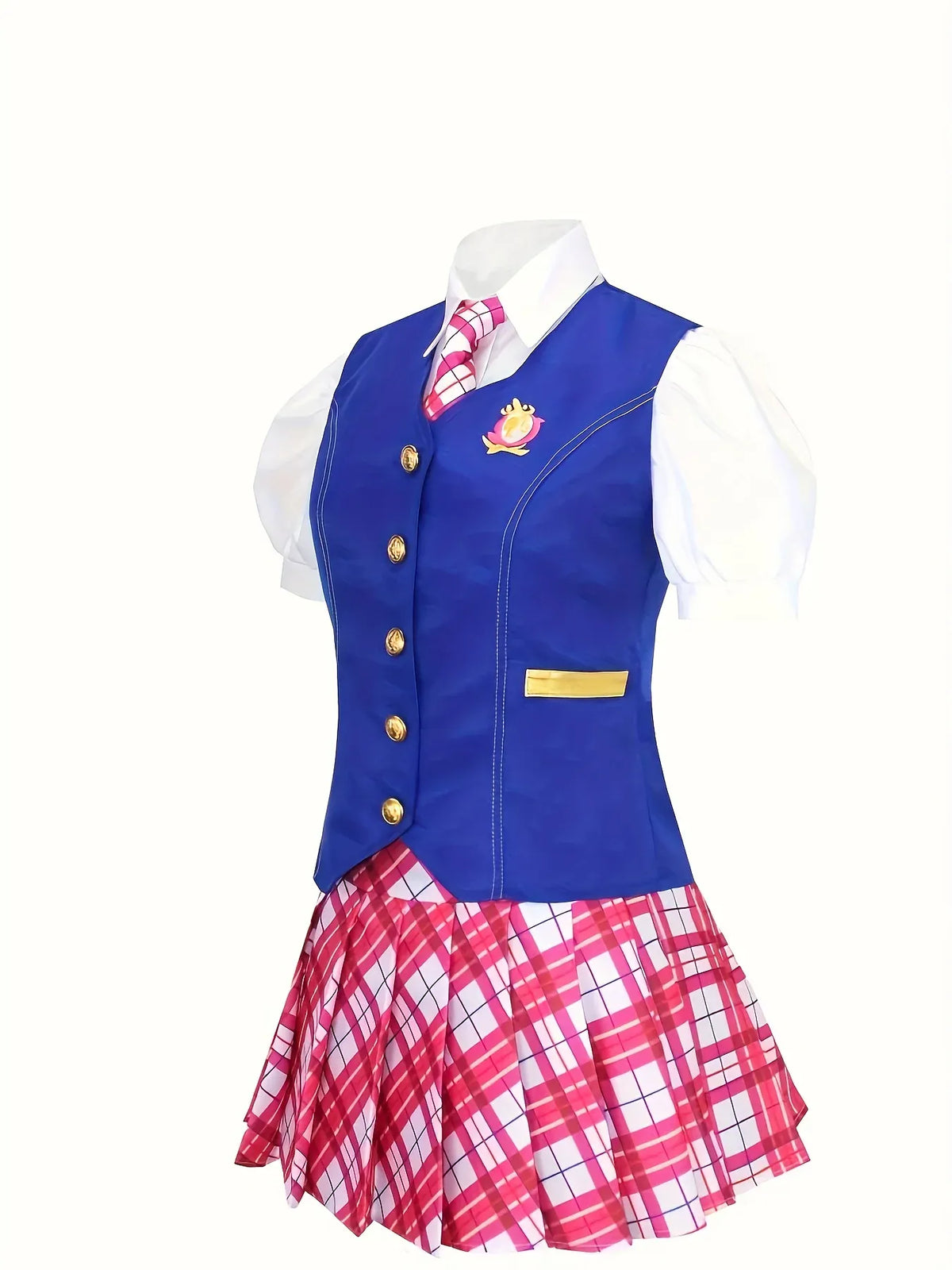 KissICON Hot Movie Vest; Shirt, Short Skirt, Three-Piece Suit Halloween Cosplay Costume; Princess Academy Uniform; Dresy Dress Cosplay St